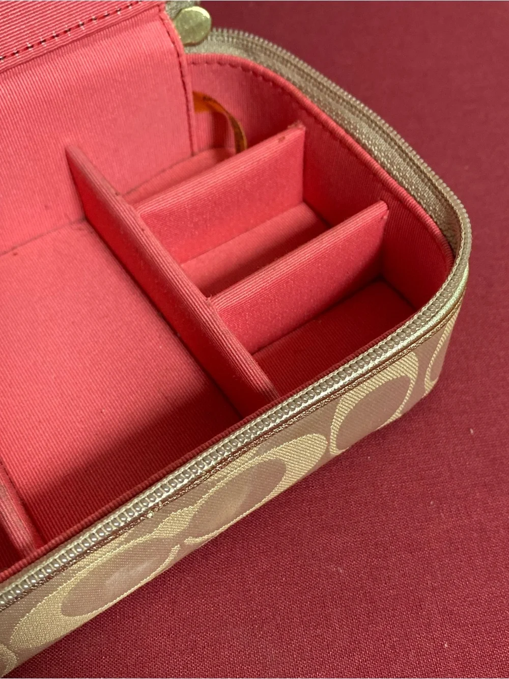 Vintage Coach Travel Jewelry Case Organizer w/ Floral & Y2K 